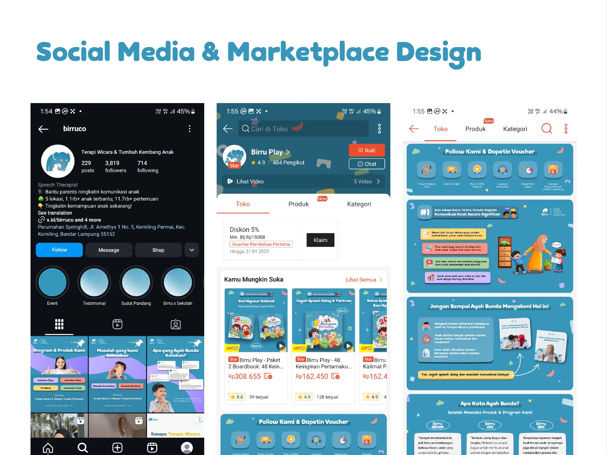 Social media and marketplace design
